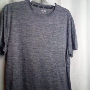 Zelos Shirt Mens L Short Sleeve Active Athletic Gray